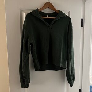 Women's Cozy Polo in Bottle Green